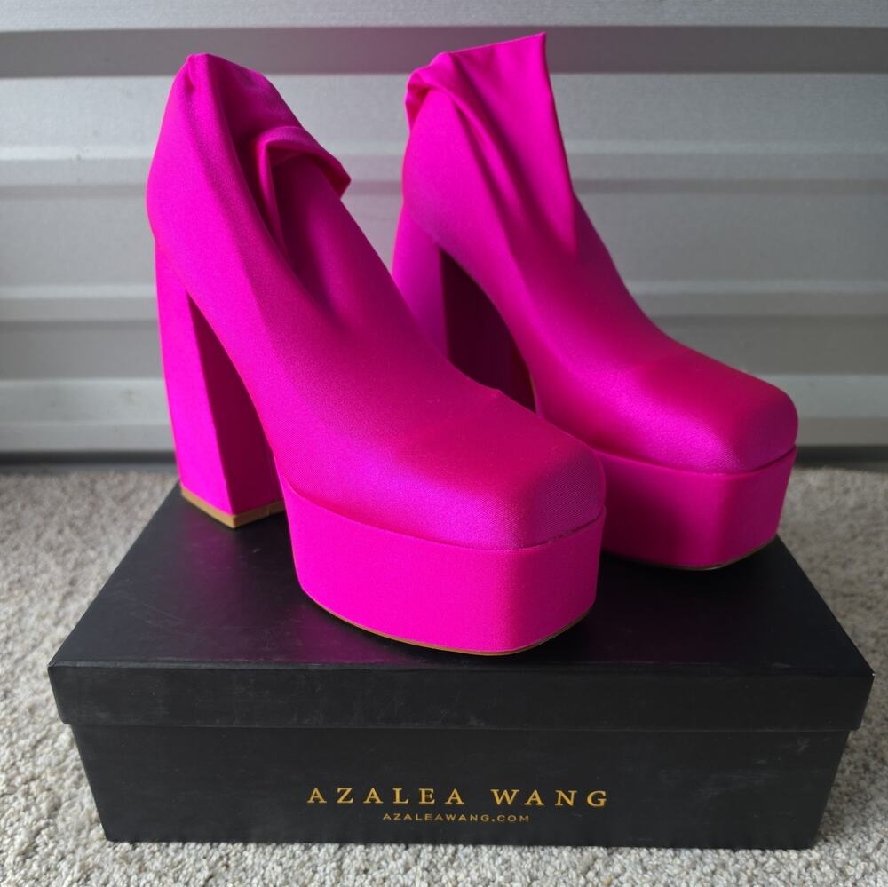 Azalea Wang Platform Pant Boot Fuschia Size 10 NEW leggings